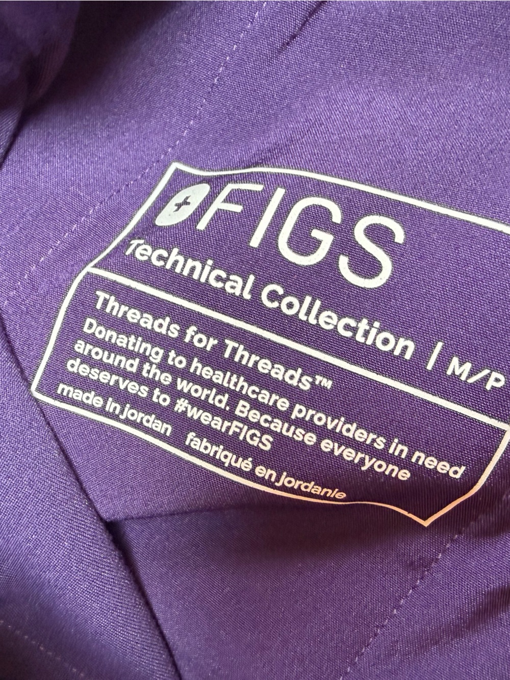 FIGS Women’s Scrub Pants in Purple Jam - Picture 2 of 2